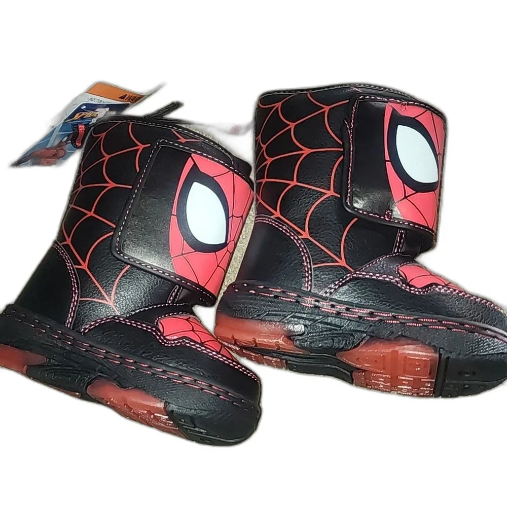 Spider-Man by Marvel Toddler Boys Winter Light-up Mid-Calf Boot Size 7